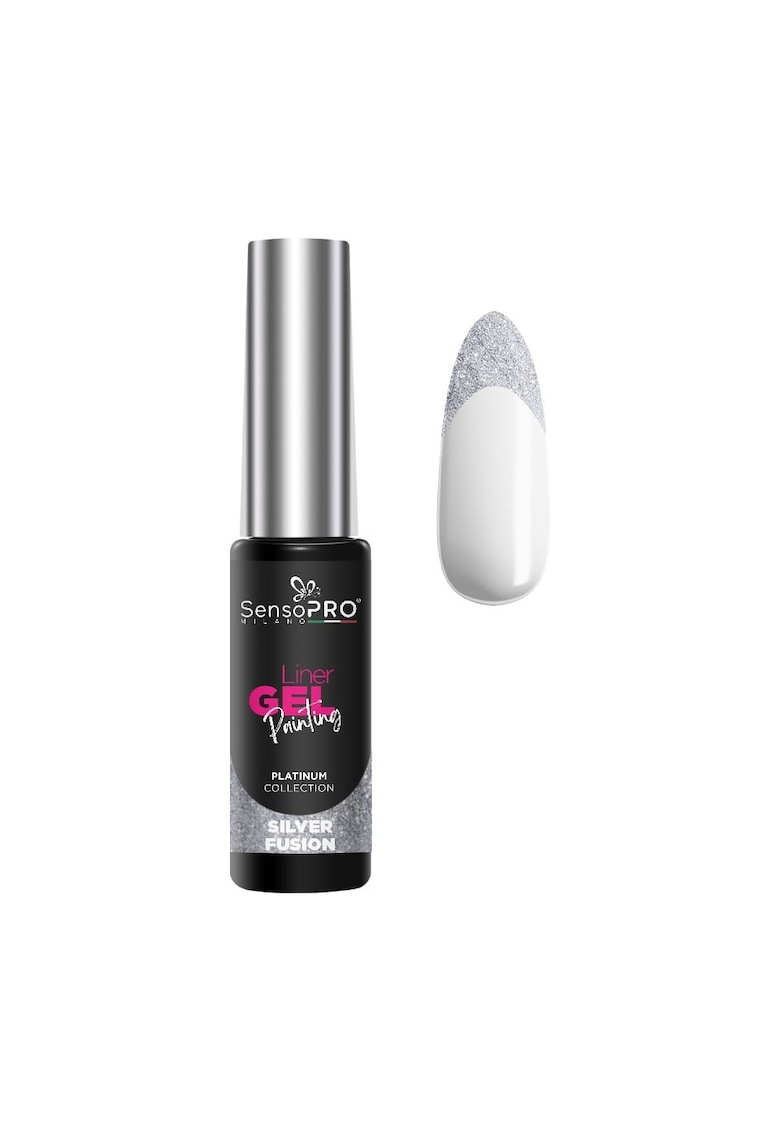Liner Gel UV Pictura Unghii Platinum - Silver Fusion 8ml
