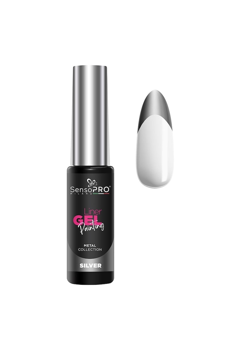 Liner Gel UV Pictura Unghii Metal - Silver 8ml
