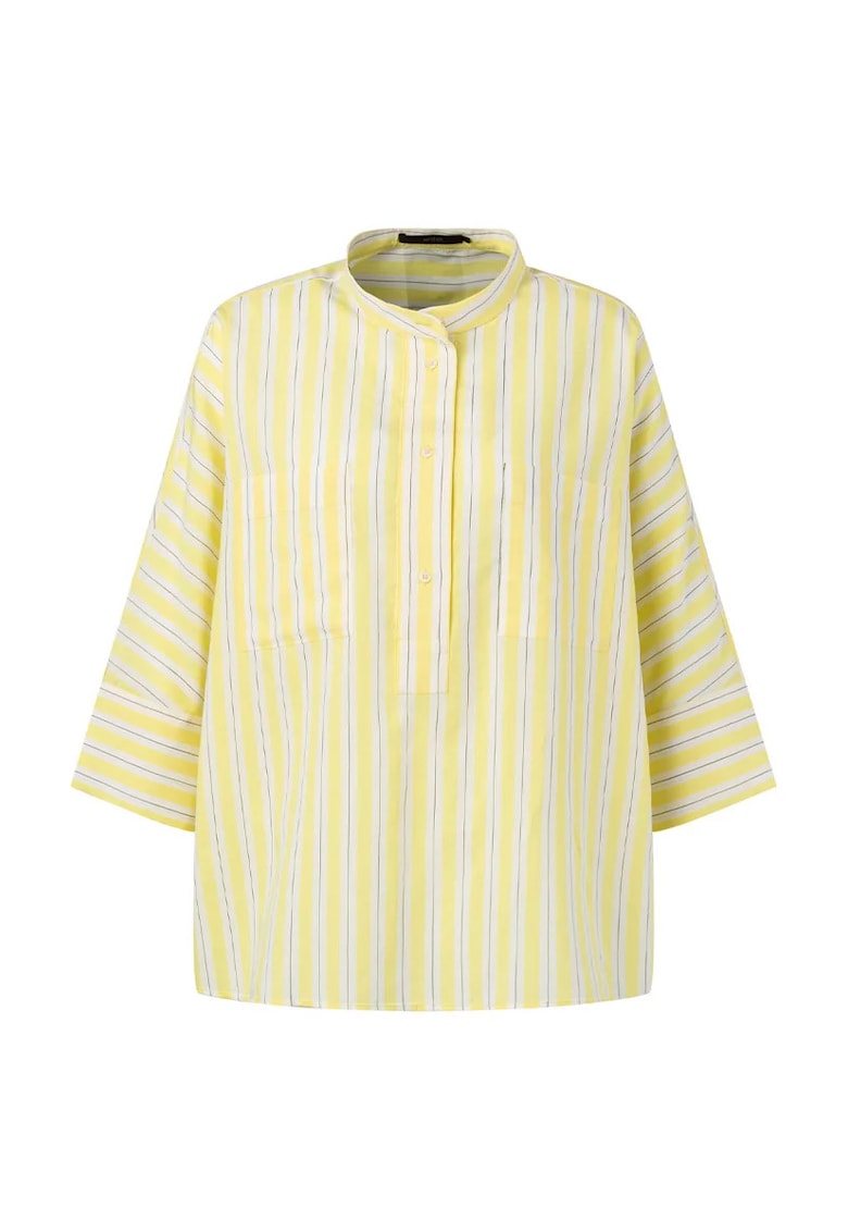 Cămașă cu mânecă scurtă și imprimeu în dungi - Galben