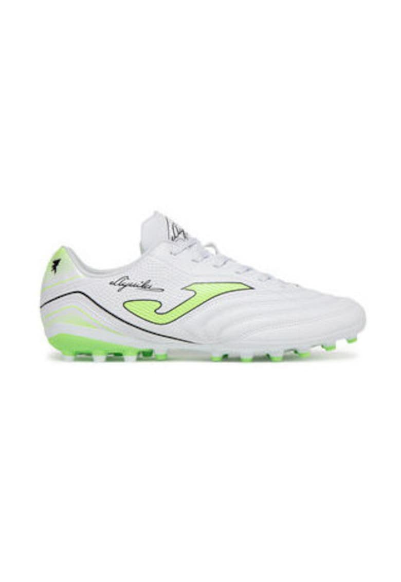 Ghete de fotbal AGUS2502AG - Piele ecologica - Alb