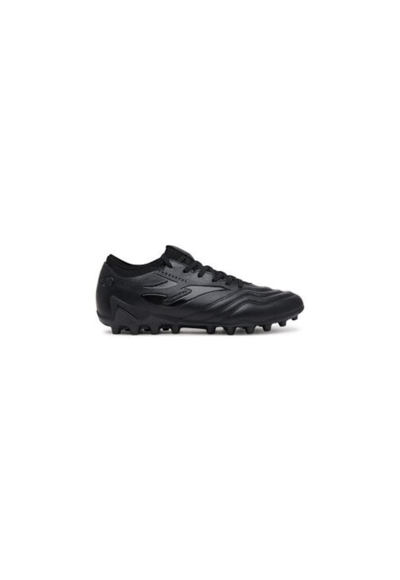 Ghete de fotbal POWS2521AG - Piele ecologica - Negru