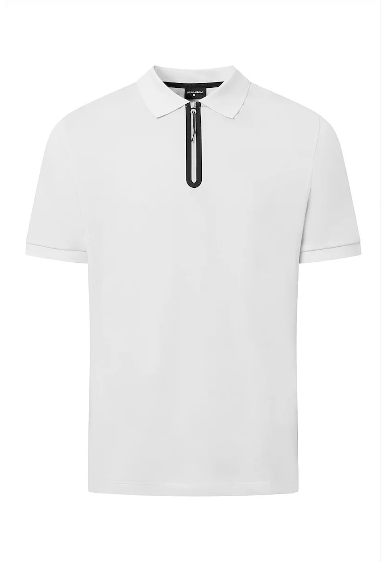 Tricou polo cu fermoar la gât