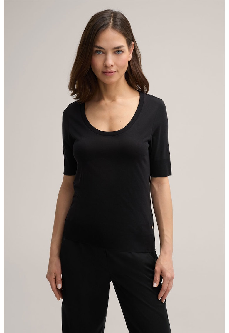 Tricou regular fit cu decolteu rotund