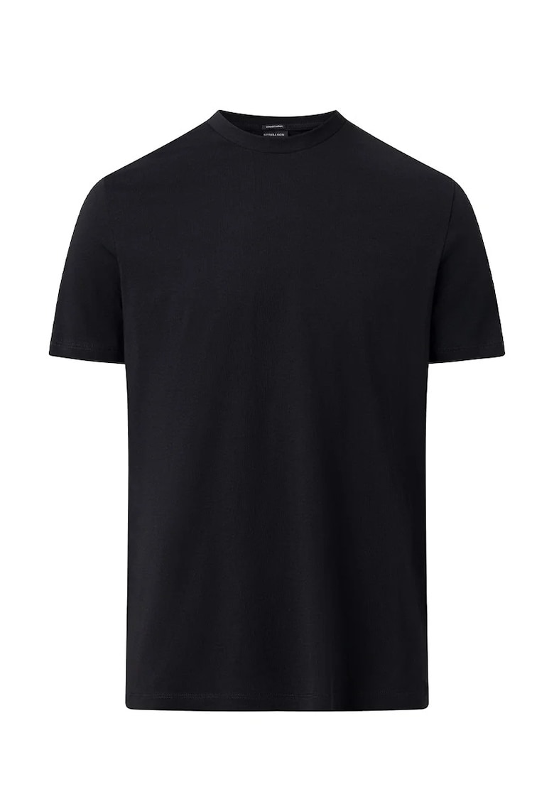 Tricou regular fit cu guler rotund 30035985 - Negru