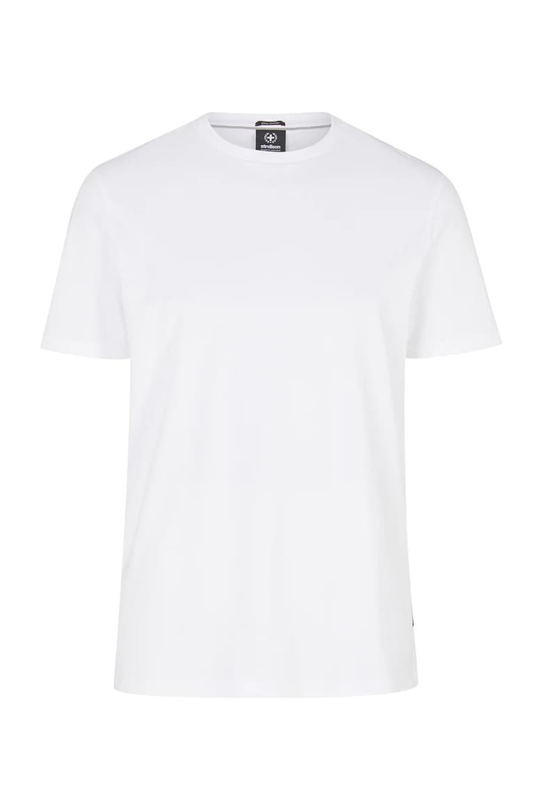 Tricou regular fit cu guler rotund 30035985 - Alb