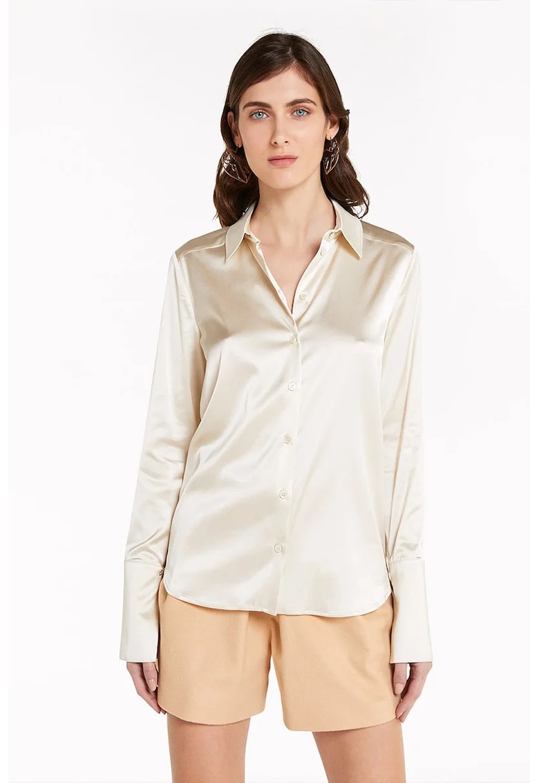 Cămașă regular fit - din vâscoză satinată - cu manșetă lungă