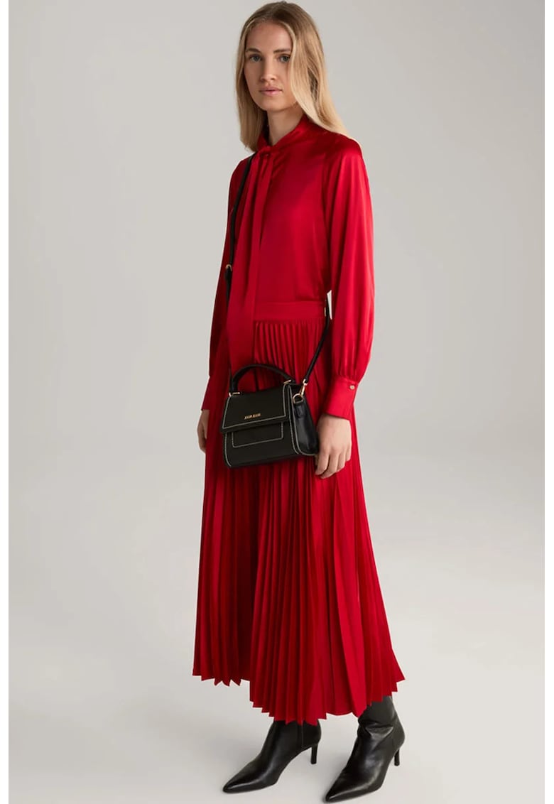 Cămașă cu nasturi ascunși si eșarfă tip fundă