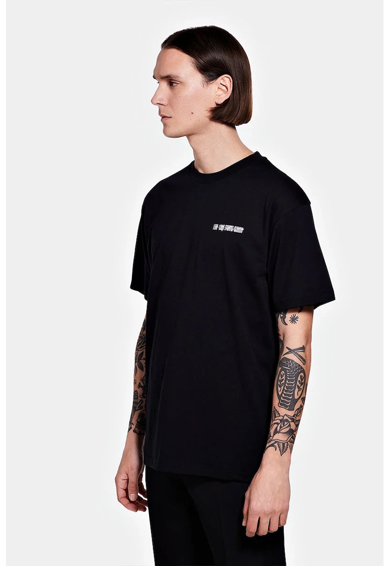 Tricou cu print logo în partea stângă