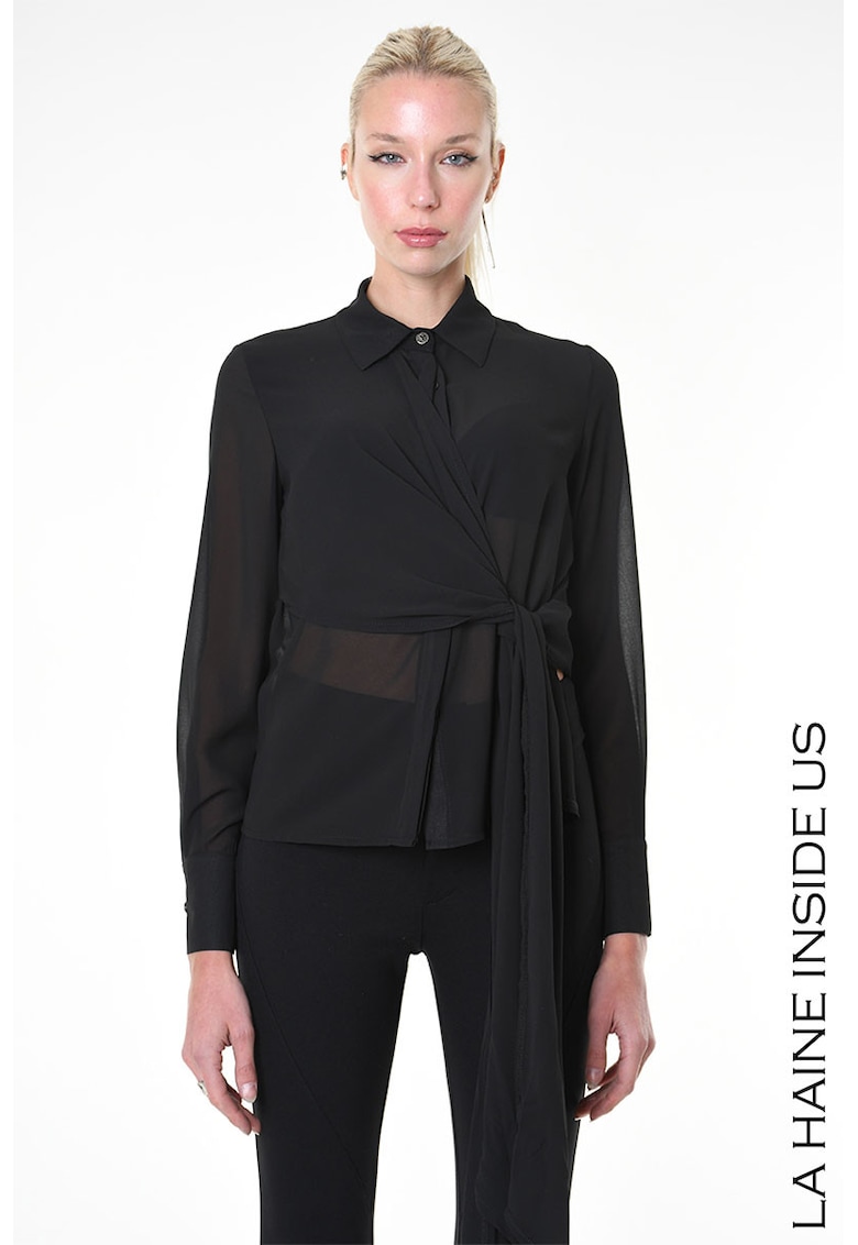 Camasa asimetrica cu nasturi ascunsi