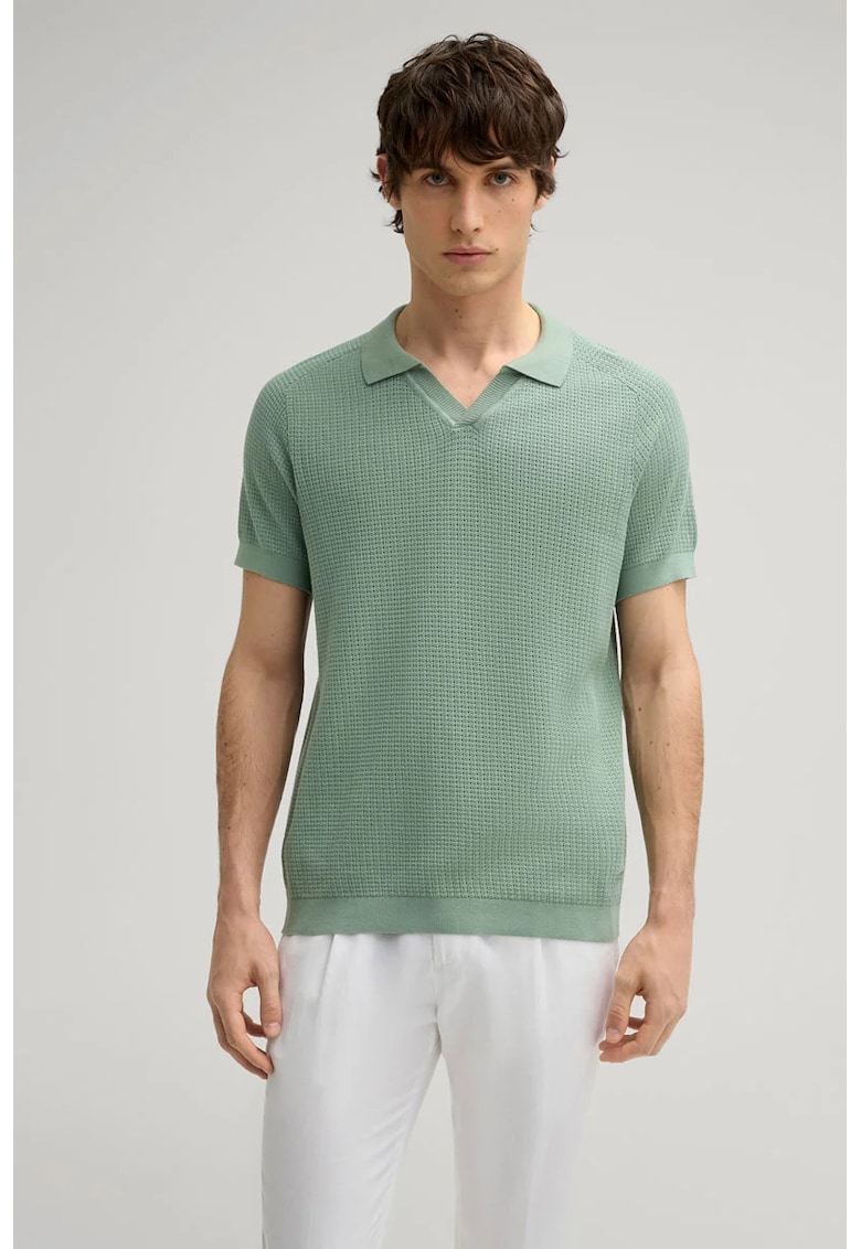 Tricou regular fit cu guler polo 30045217 - Verde