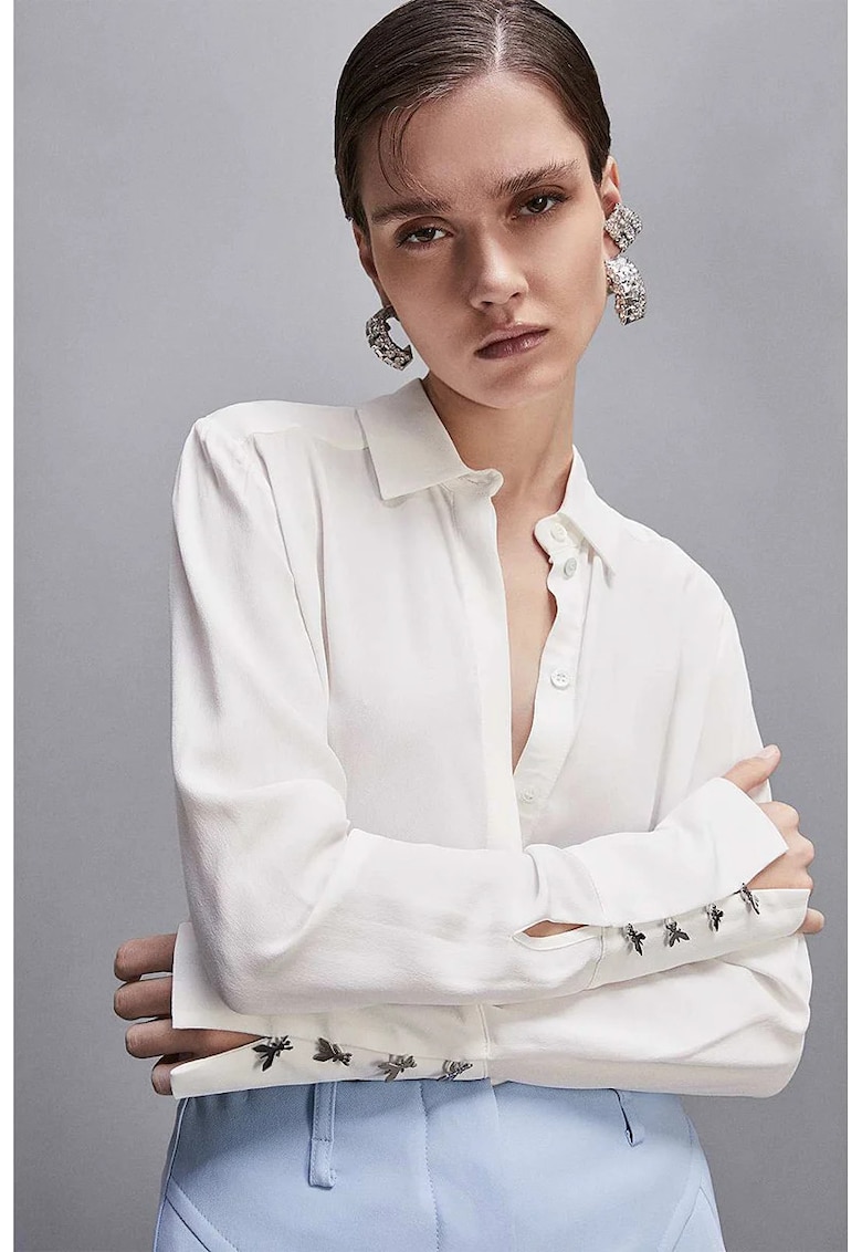 Cămașă regular cu detalii fly la mâneci Cămașă regular cu detalii fly la mâneci