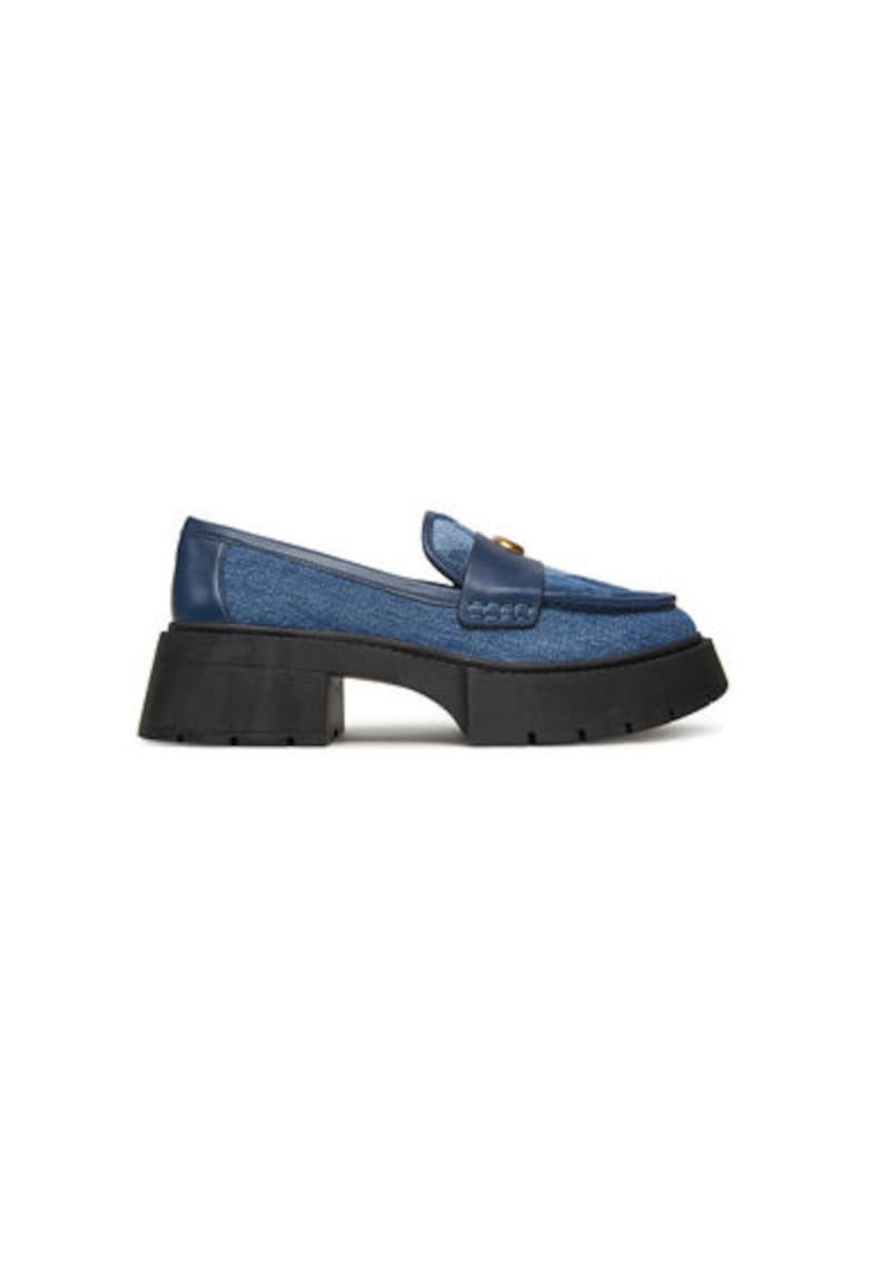 Mocasini dama CAR48 - Textil - Albastru