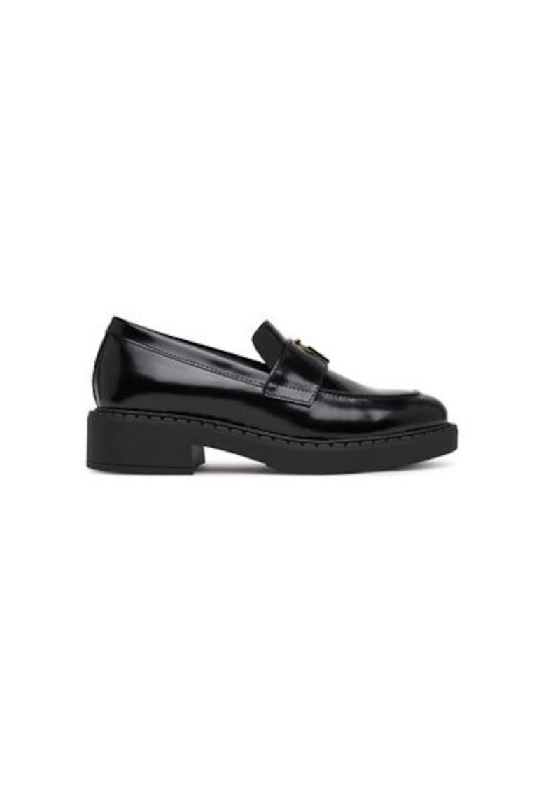 Mocasini dama YJ81FNL BX4042 AL - Piele naturala - Negru