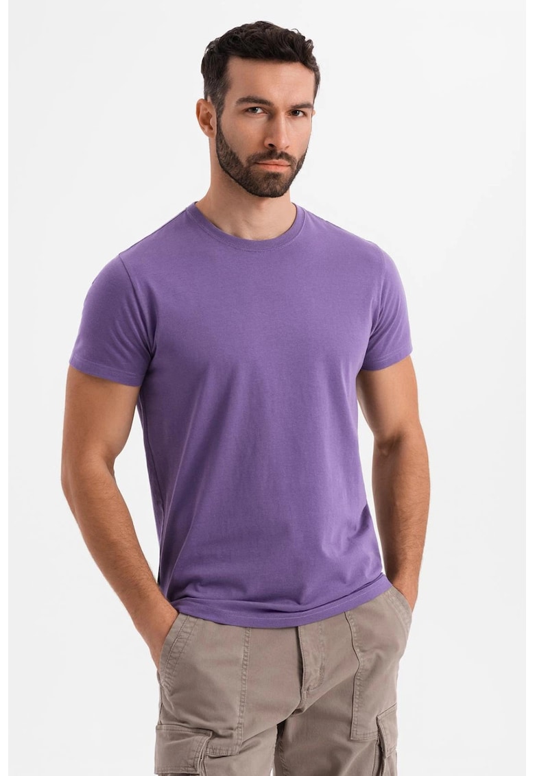 Tricou uni cu decolteu la baza gatului - Ametist