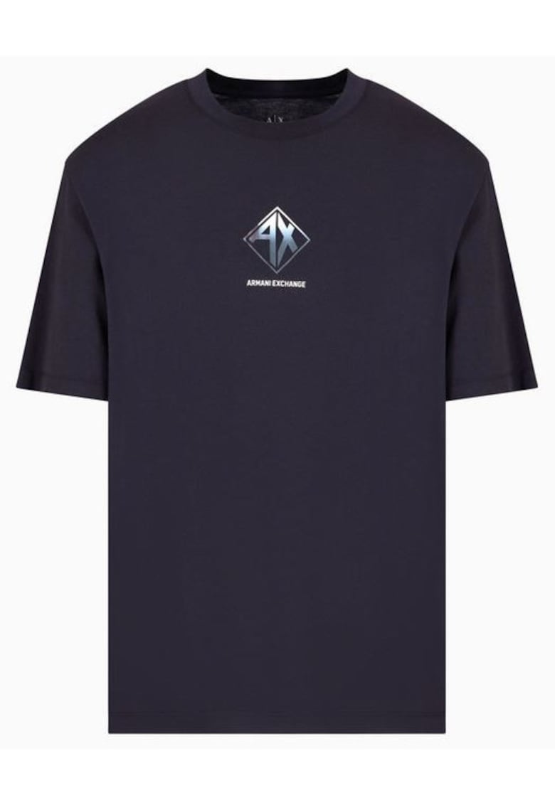 Armani Exchange Tricou cu logo si decolteu la baza gatului