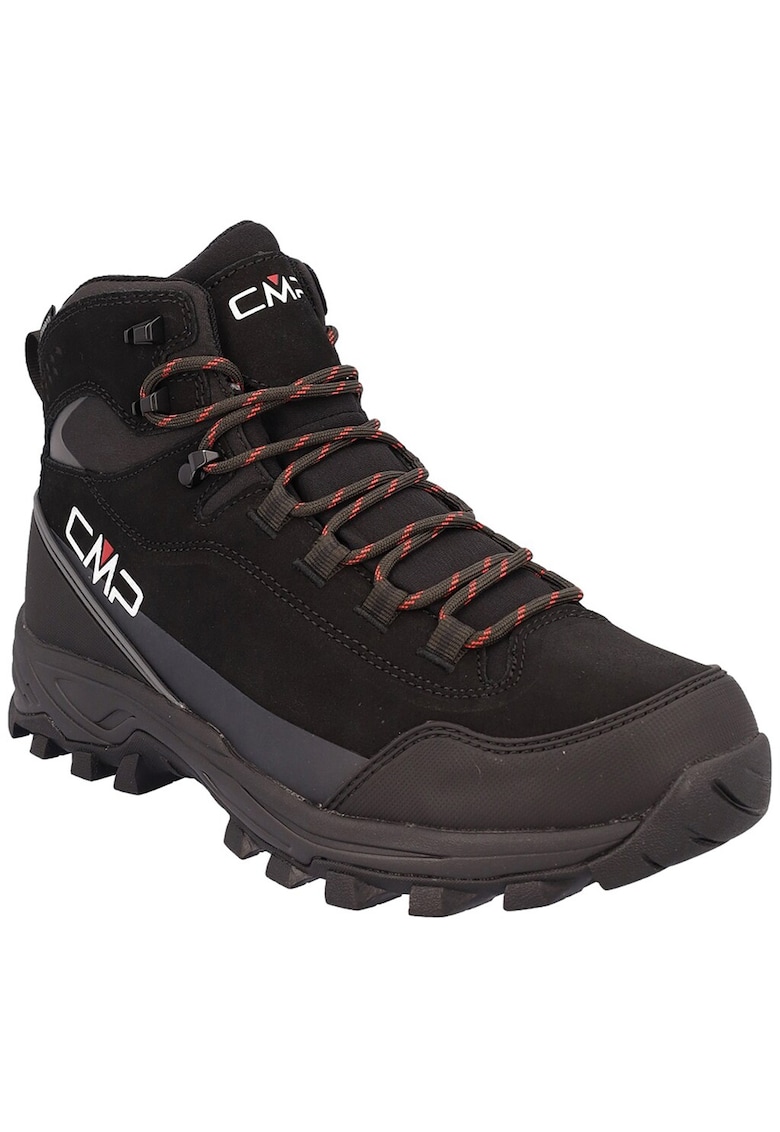 Ghete de trekking Myzar Mid - impermeabile - piele intoarsa - negru - talpa antiderapanta