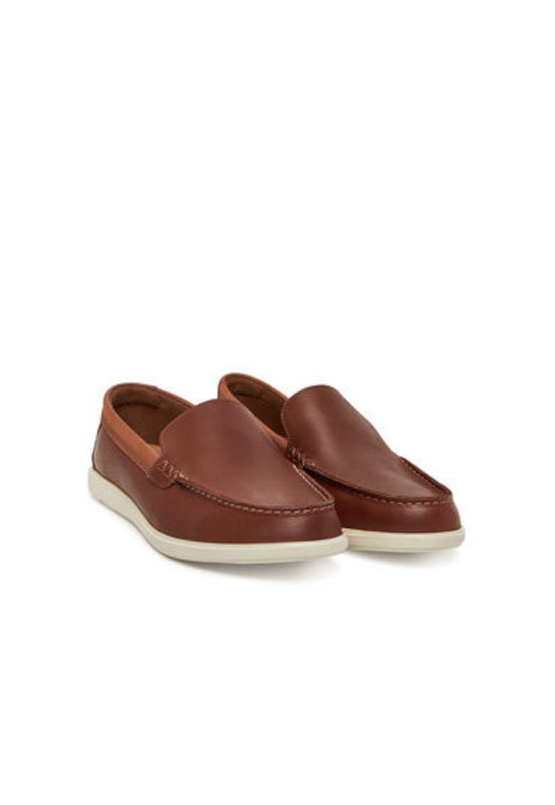 Mocasini barbati 26181279 - Piele naturala - Maro