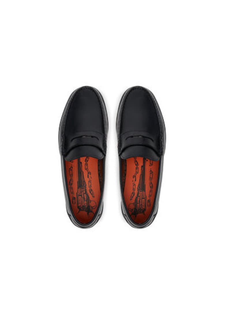 Mocasini Riviera din piele naturala - Negru