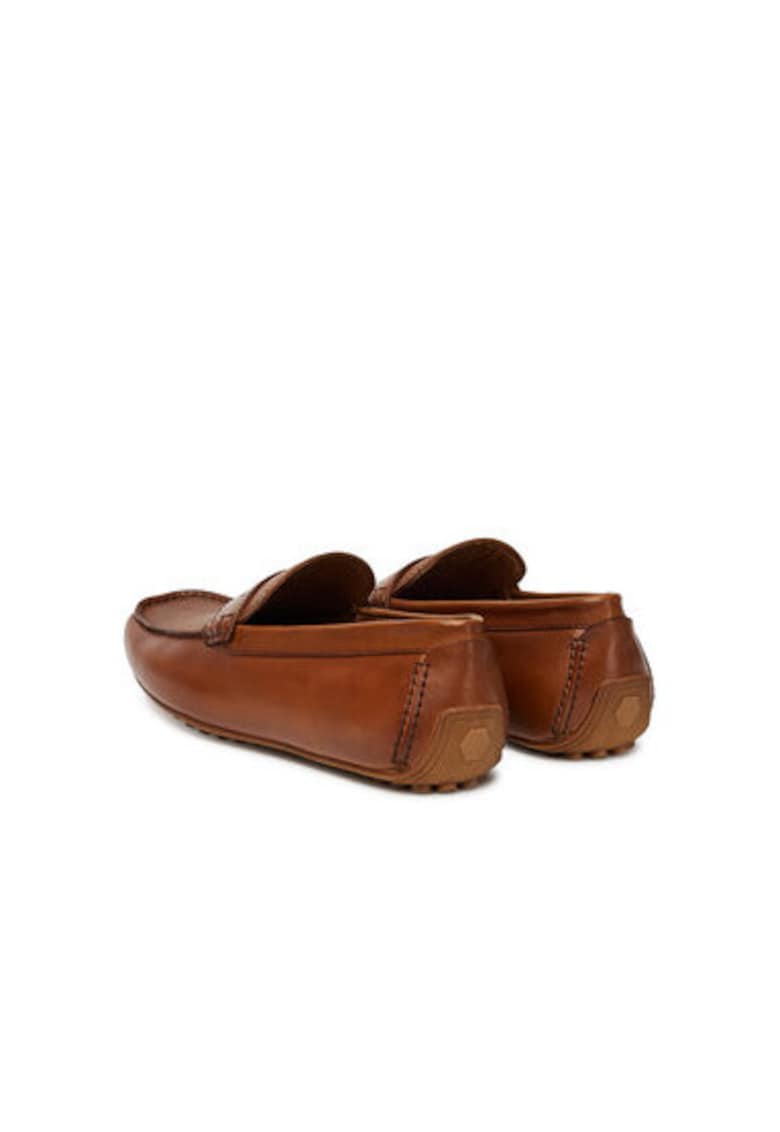 Mocasini barbati 13962596 - Piele naturala - Maro