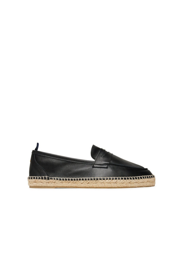 Castaner Espadrile barbati 025730-100 - Piele naturala - Negru
