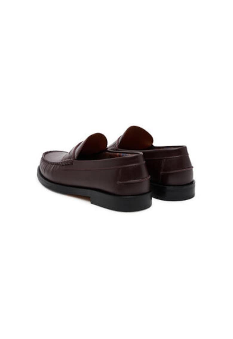 Mocasini barbati Riviera - Piele naturala - Visiniu - Visiniu