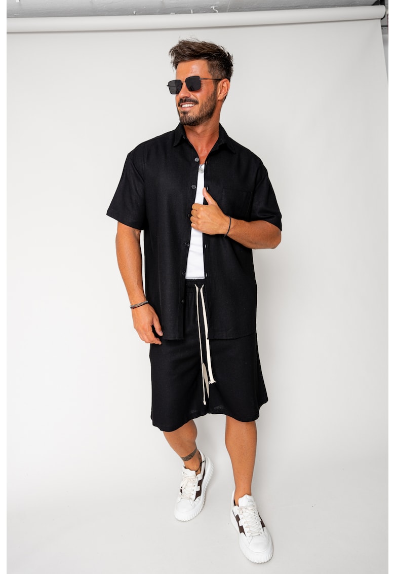 Set Lion din In camasa si pantalon scurt Black 17734
