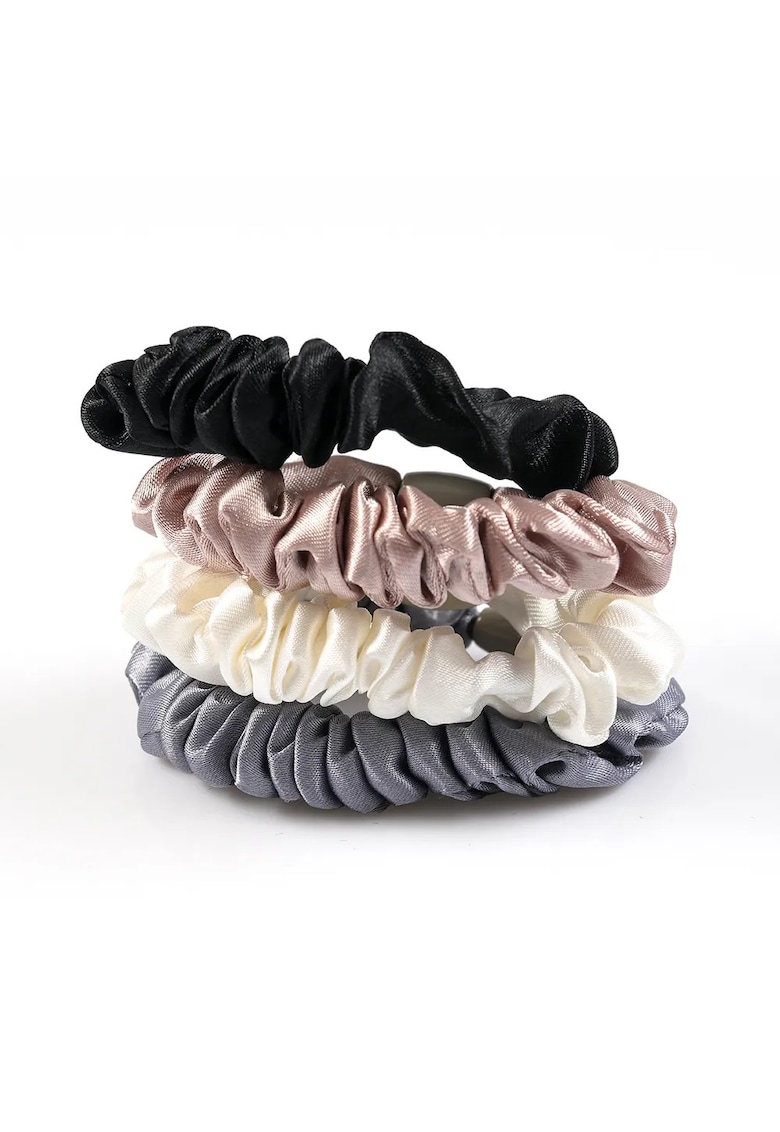 Set 4 elastice de par in nuante metalizate