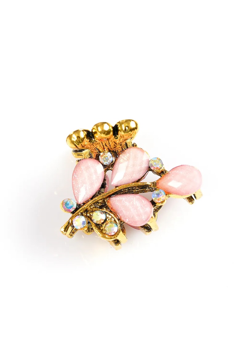 Cleste de par auriu cu frunza roz