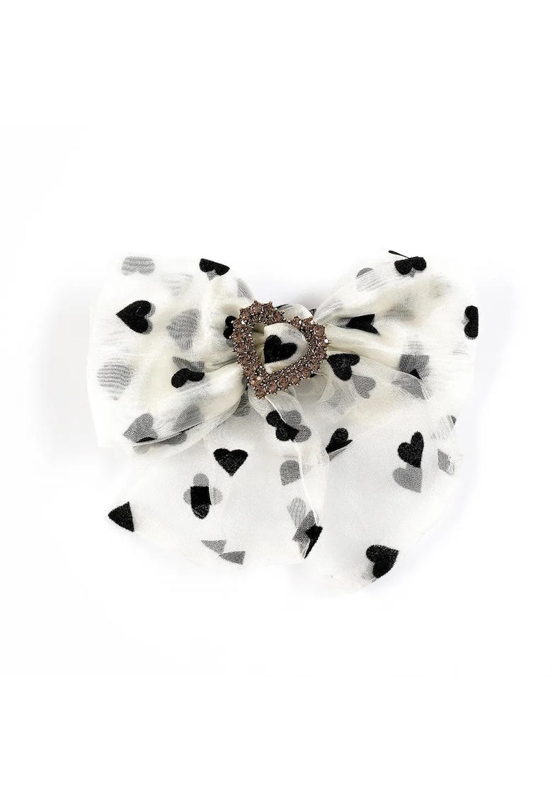 Clama de par fundita alba cu inimi