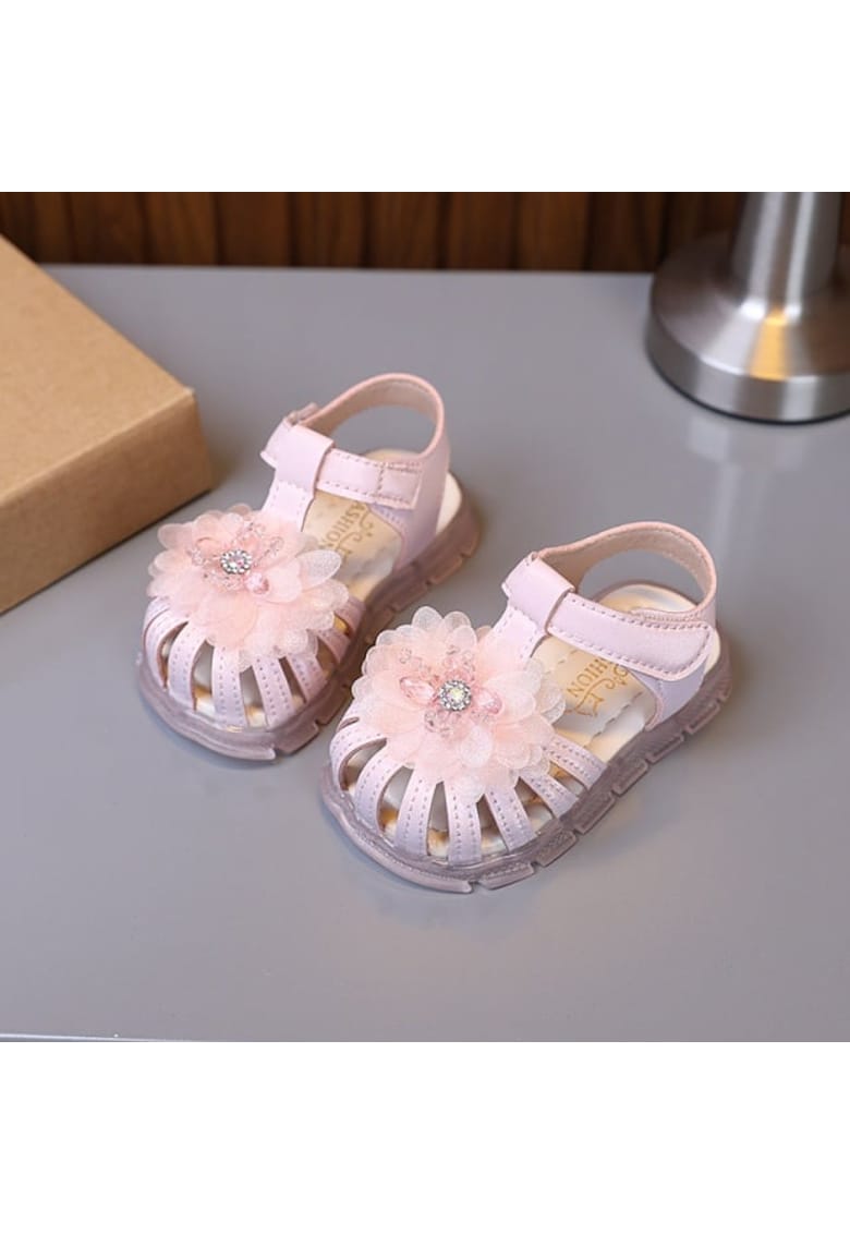 Sandale Model AL cu flori 3D - Piele ecologica - Fete