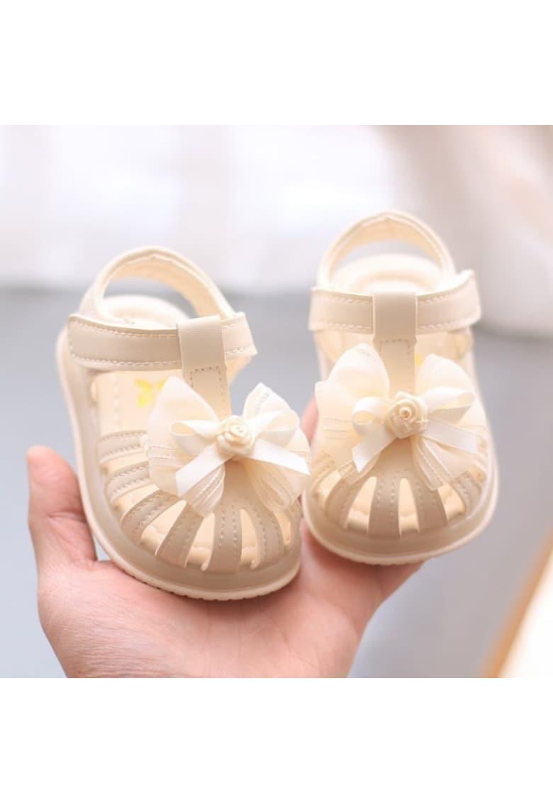 Sandale Model AL cu fundita din tulle si trandafiras - Piele ecologica - Fete