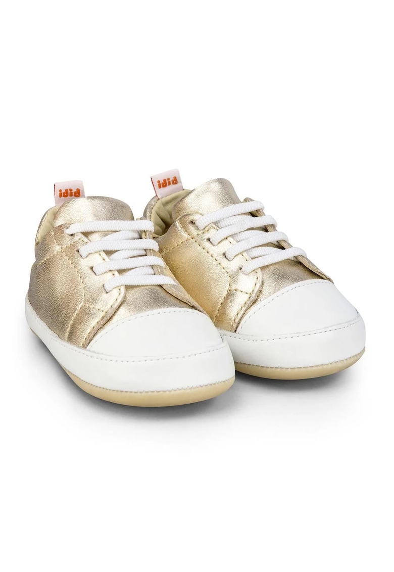 Pantofi fetite  Afeto Joy Gold cu Siret Elastic