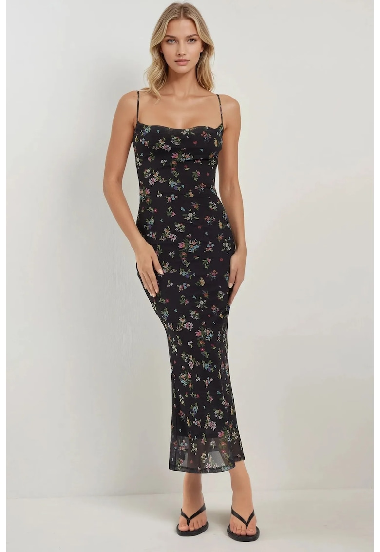 Rochie maxi - mulata - neagra - tul