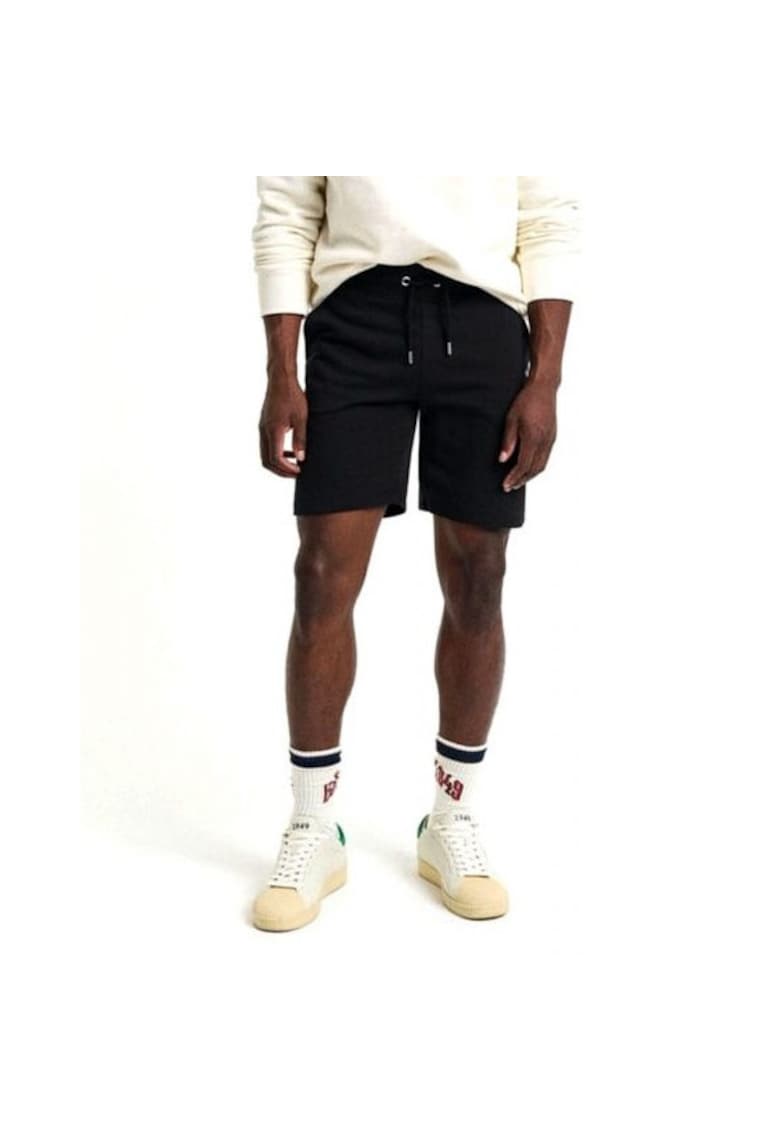 Pantaloni sport barbati - scurti - negru - bumbac/poliester