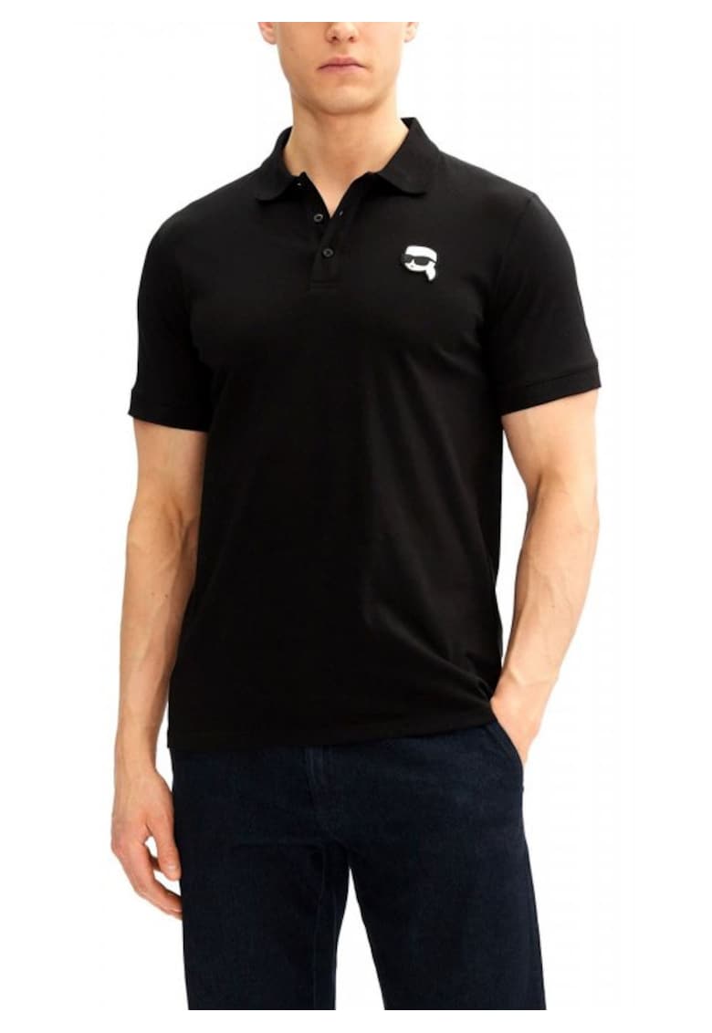 Tricou polo - Bumbac - Negru -