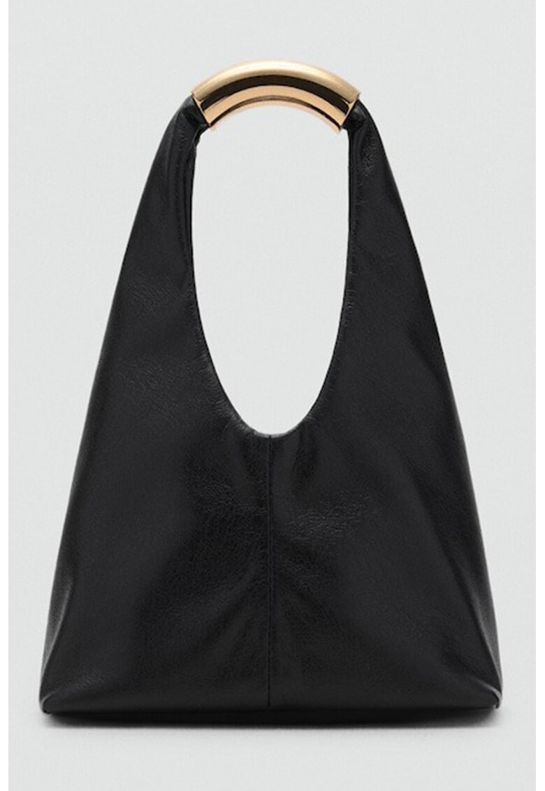 Geanta din piele ecologica cu bareta de umar si model uni