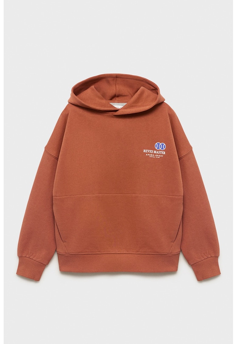 Hanorac cu imprimeu contrastant pe partea din spate