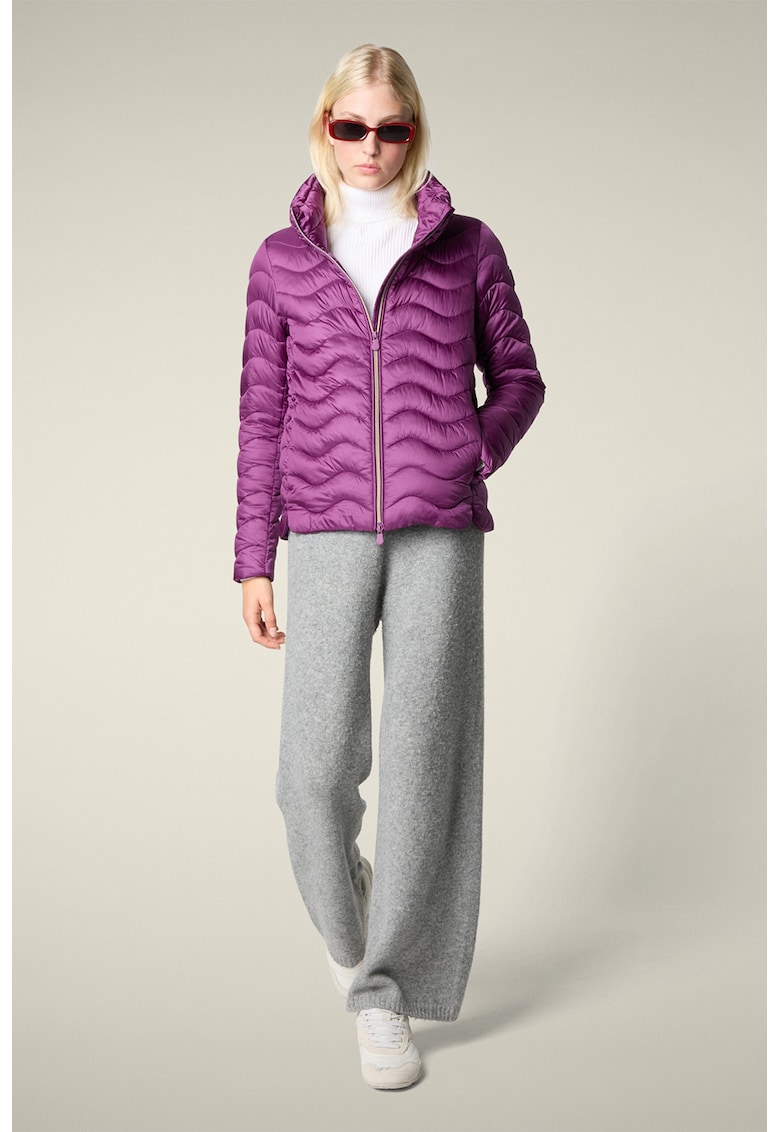 Geaca cu vatelina si guler inalt - Violet