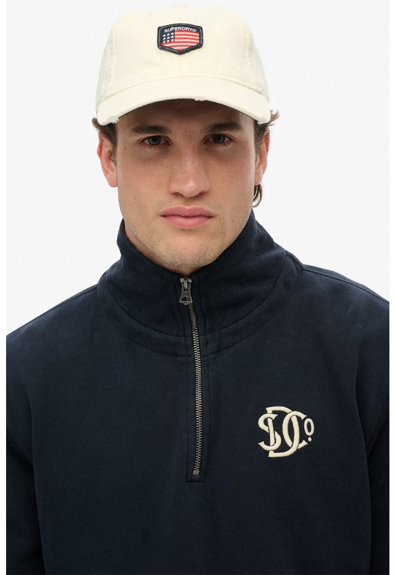 SUPERDRY - Bluza de trening lejera cu fenta cu fermoar Athletic