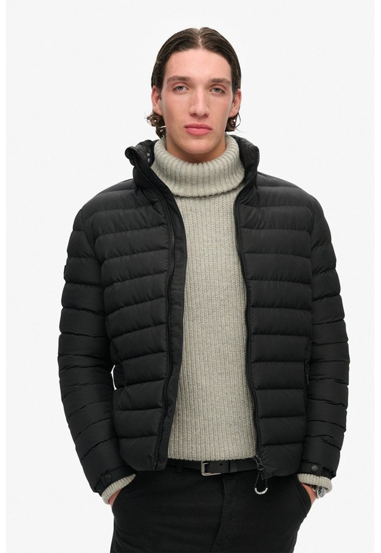 Geaca cu vatelina si aspect matlasat Fuji