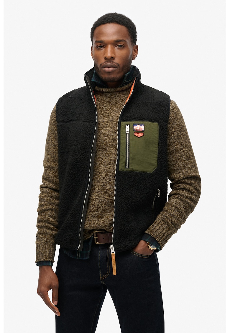 Vesta din fleece Borg Retro