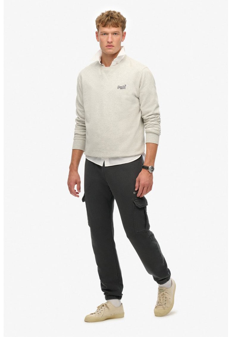 SUPERDRY - Pantaloni de trening cargo din amestec de bumbac
