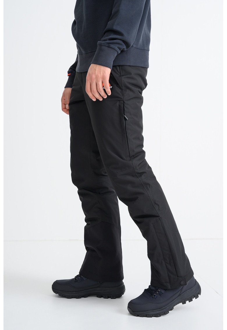 SUPERDRY - Pantaloni slim fit cu slituri laterale pentru ski