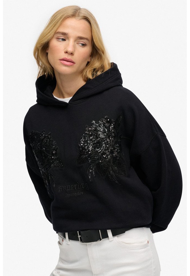 SUPERDRY - Hanorac cu aplicatii cu paiete