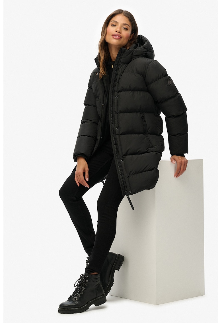 Geaca bufanta cu gluga