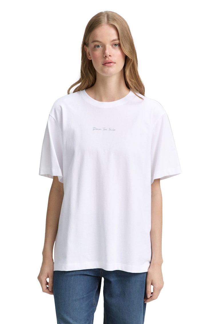 Tricou din bumbac cu design si logo pe partea din spate Tricou din bumbac cu design si logo pe partea din spate