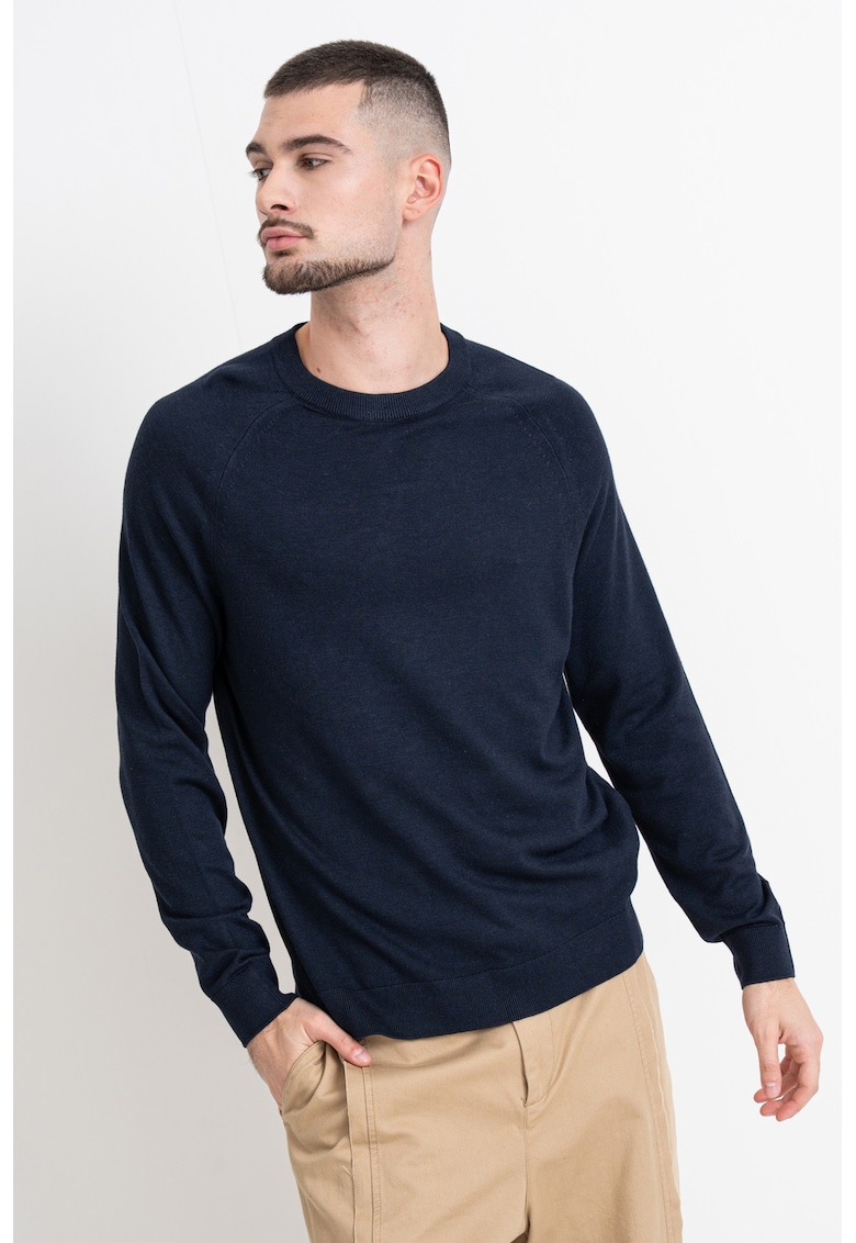 Pulover cu maneci raglan - Albastru ultramarin