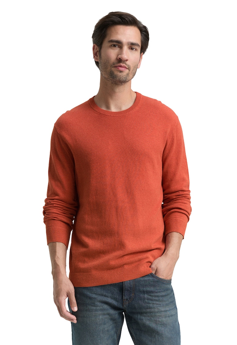 Pulover din amestec de bumbac si casmir