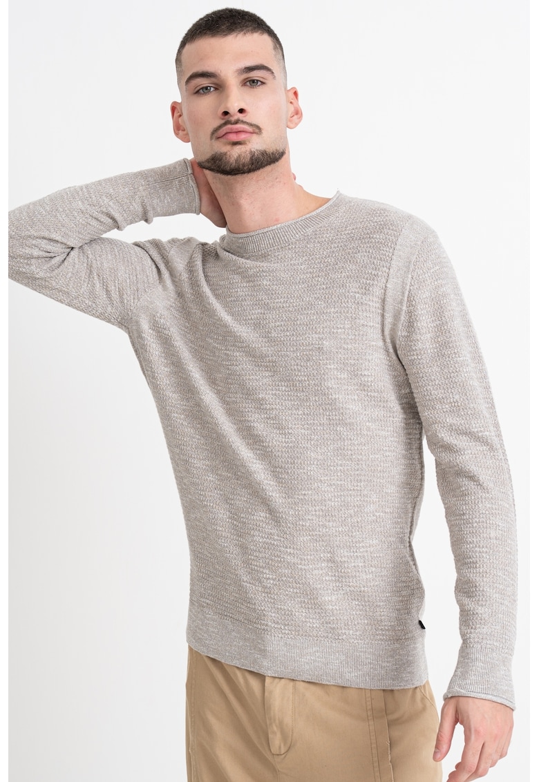 Pulover de bumbac cu terminatii rasucite