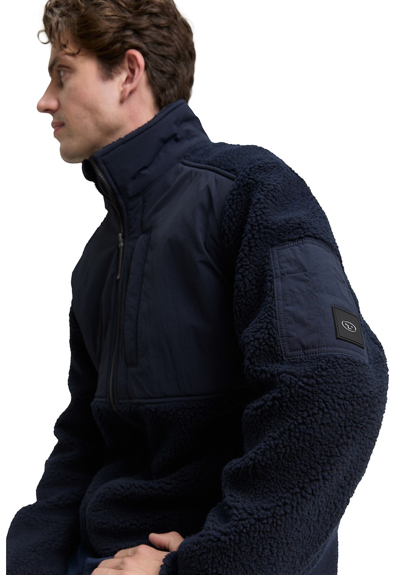 Jacheta cu guler mediu si fermoar - Bleumarin